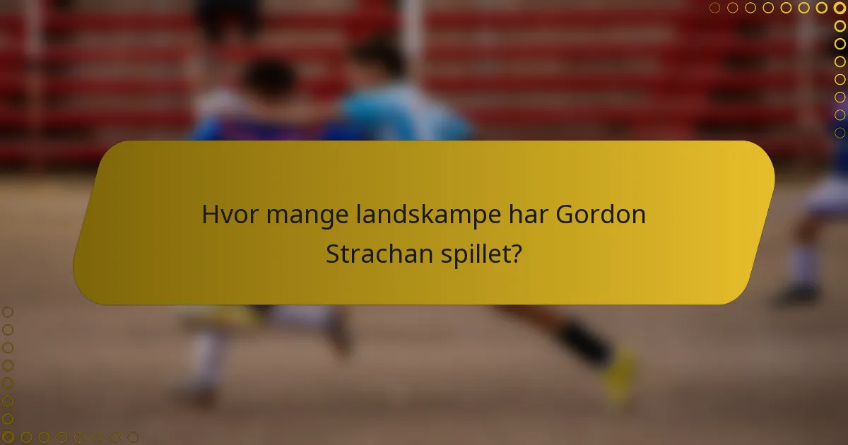 Hvor mange landskampe har Gordon Strachan spillet?